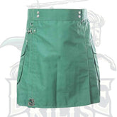 Sea Green Utility Kilt – Modern Functional Kilt with Pockets